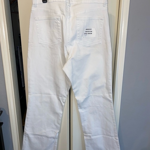 L.L. Bean Women's Flare White Jeans - Picture 9 of 12